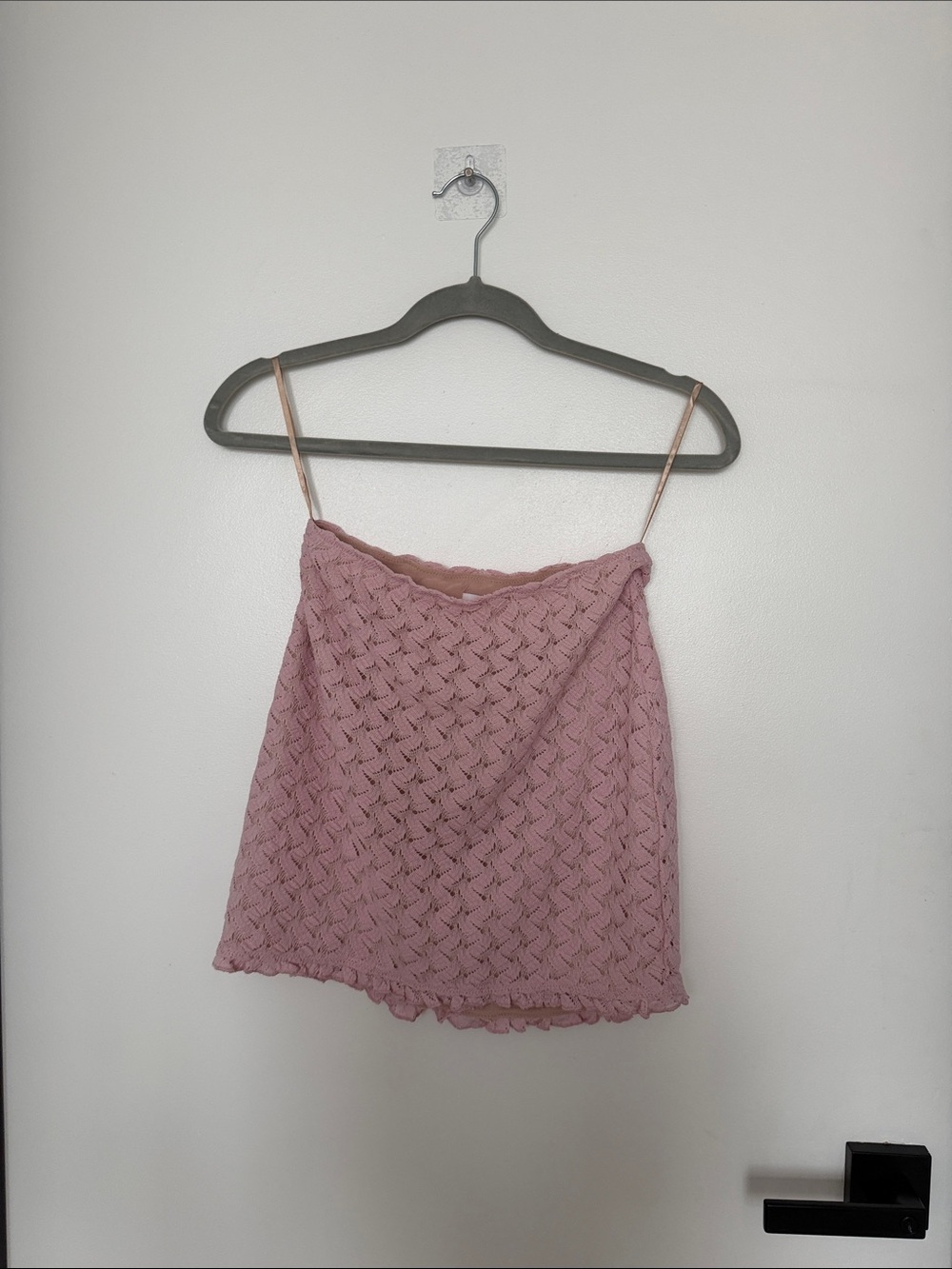 Meshki Blush Pink Lace Knit Camisole